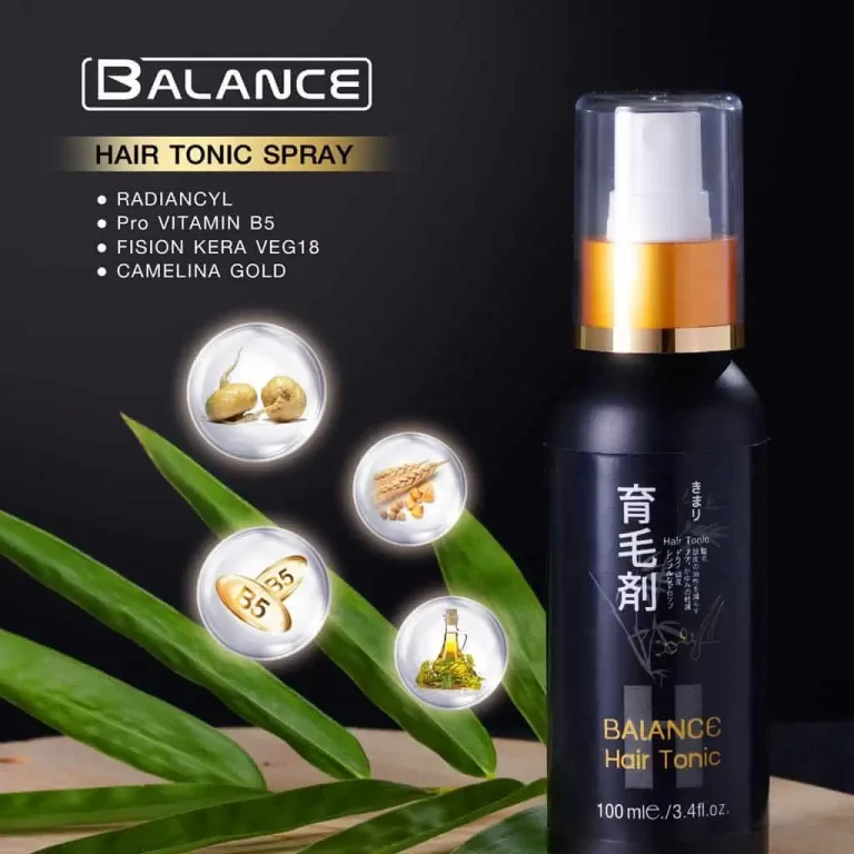 โฆษณาสเปรย์บำรุงผม BALANCE H Hair Tonic แสดงส่วนผสมหลัก